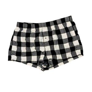 Wondershop Womens Black & White Checkered Sleep Shorts L